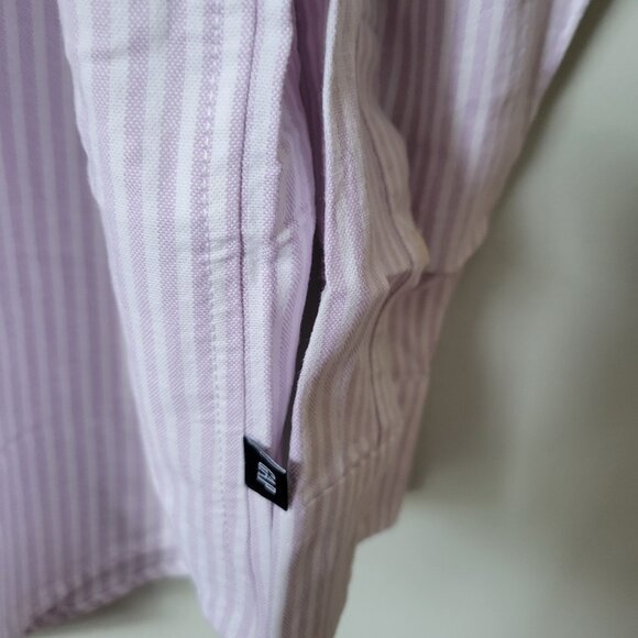 GAP Oxford Shirt Men's Purple/White Striped Button Down Dress Shirt NWT - Picture 4 of 9